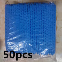 98pcs Disposable Waterproof Shower Caps Elastic Hair Processing Caps