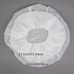 98pcs Disposable Waterproof Shower Caps Elastic Hair Processing Caps