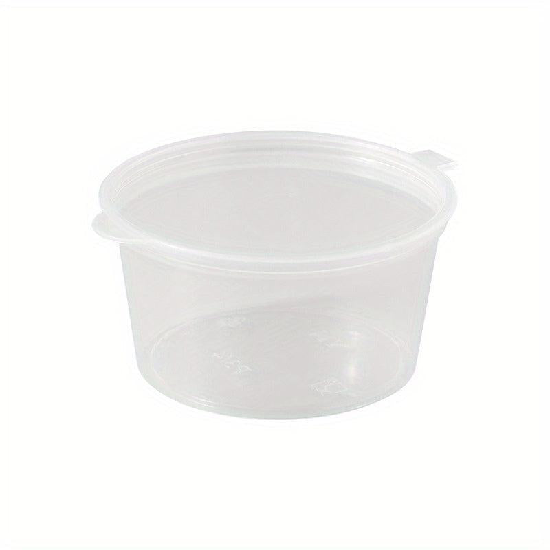 5pcs 50ml Disposable Cups with Lids for Condiments, Sauces