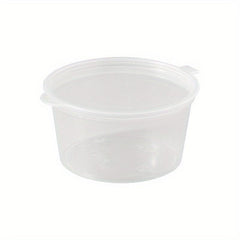 5pcs 50ml Disposable Cups with Lids for Condiments, Sauces