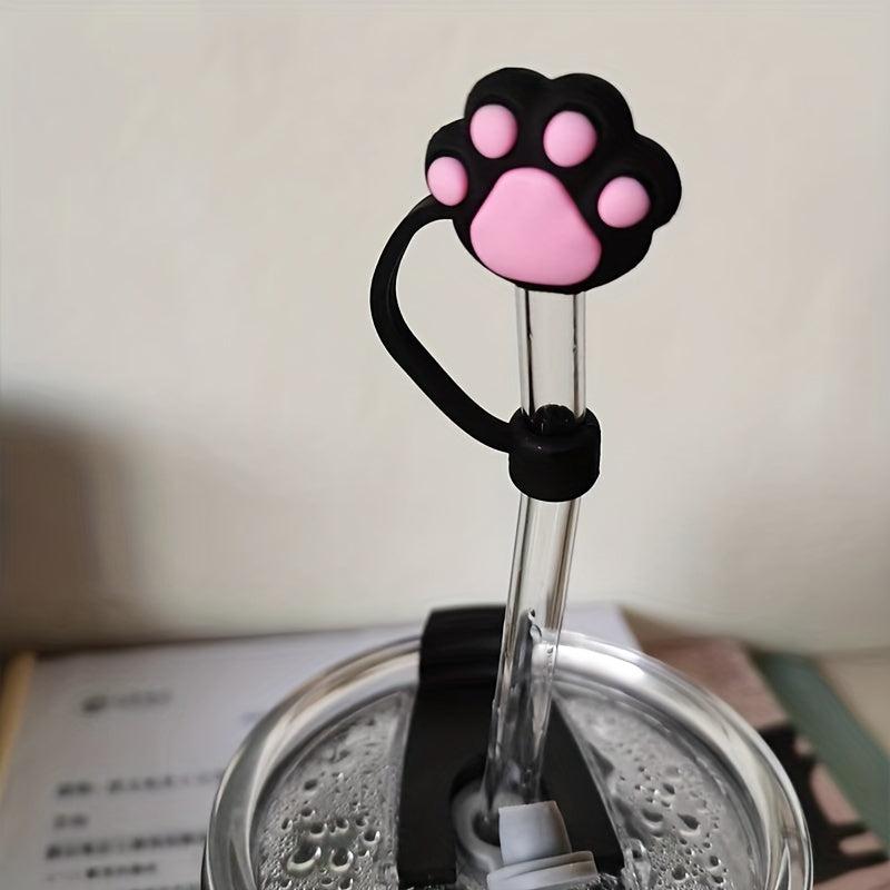 Cartoon Animal Silicone Straw Tips Cover - Reusable Drinking Straw Lids