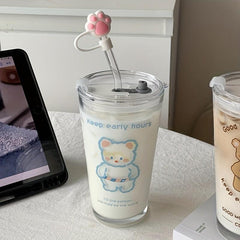 Cartoon Animal Silicone Straw Tips Cover - Reusable Drinking Straw Lids