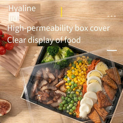 3pcs Disposable Fast Food Box Sushi Seafood Salad Packaging Containers