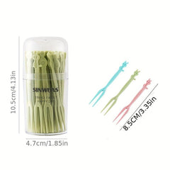 150Pcs Mini Fruit Forks Multicolor Appetizer Dessert Tasting Party Favor