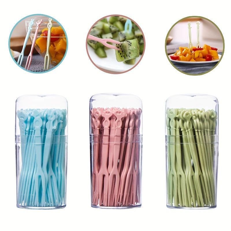 150Pcs Mini Fruit Forks Multicolor Appetizer Dessert Tasting Party Favor