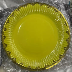 10pcs Monochrome Bronzing Lace Paper Plates 7 inch