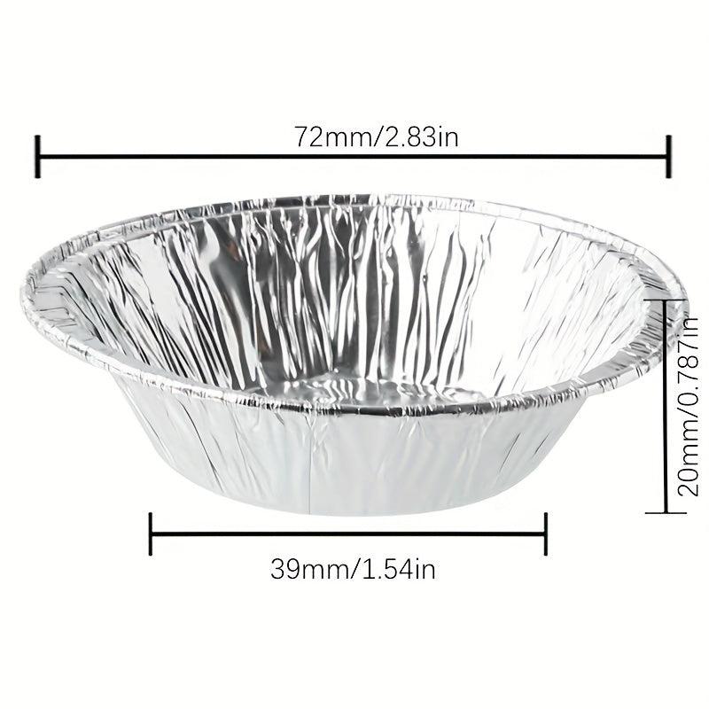 50pcs Disposable Aluminum Foil Round Egg Tart Cups