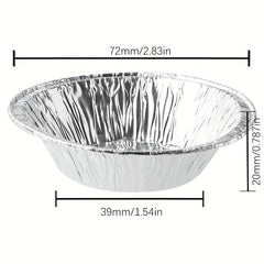 50pcs Disposable Aluminum Foil Round Egg Tart Cups