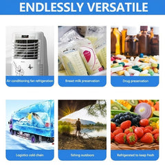 2pcs Reusable Ice Box for Food Preservation & Transportation