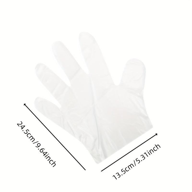 100pcs Disposable Plastic Gloves for Kitchen Catering Beauty Hairdressing