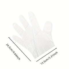 100pcs Disposable Plastic Gloves for Kitchen Catering Beauty Hairdressing
