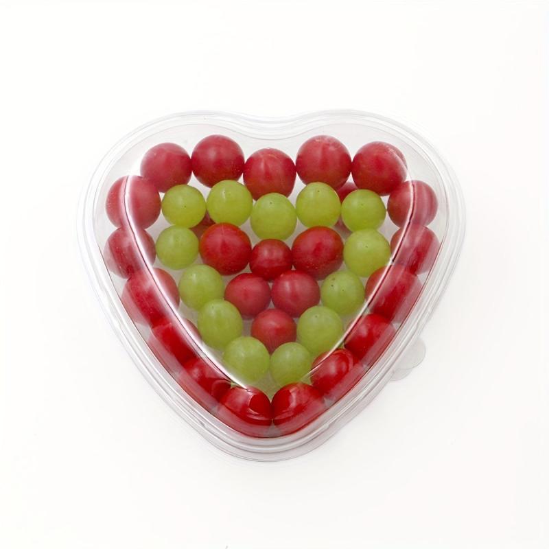 5pcs Heart-shaped Disposable Fruit Box 500g Thickened Fruit Packaging Box