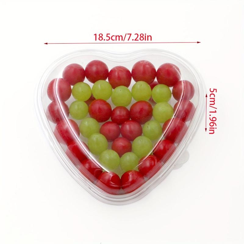 5pcs Heart-shaped Disposable Fruit Box 500g Thickened Fruit Packaging Box