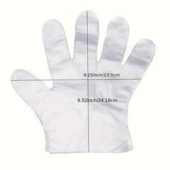 100-200 Plastic Disposable Gloves for Cooking Meal Preping Kitchen BBQ Cleaning