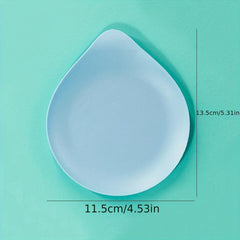 5pcs Water Drop Plates Thickened Plastic Plates Disposable Tableware
