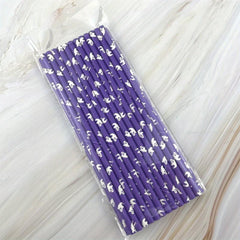 25pcs Halloween Paper Straws Pumpkin Bat Spider Web Pattern Straws