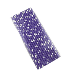 25pcs Halloween Paper Straws Pumpkin Bat Spider Web Pattern Straws