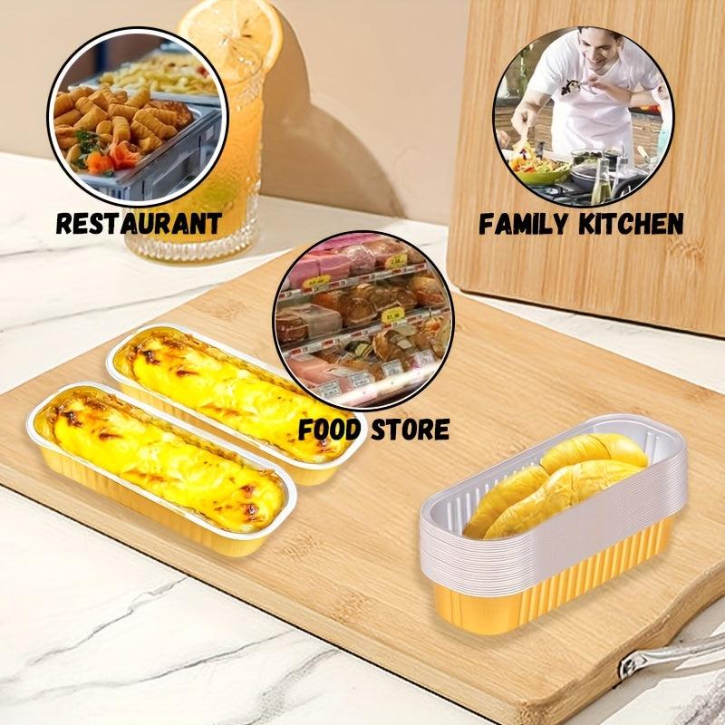 30pcs Aluminum Foil Pans 200ml Disposable Food Containers Air Fryer Liners