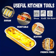 30pcs Aluminum Foil Pans 200ml Disposable Food Containers Air Fryer Liners