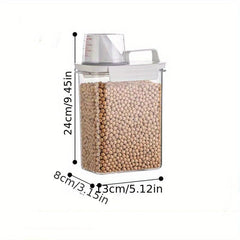 Reusable Plastic Food Storage Box with Lid Clean Grain Container