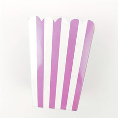 12 Pcs Striped Paper Popcorn Boxes Candy Box Picnic Snacks Boxes