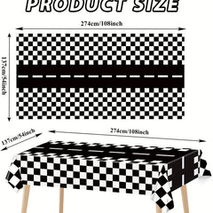 20pcs Racing Cars Theme Party Tableware Set Disposable Trays Tissues Tablecloth
