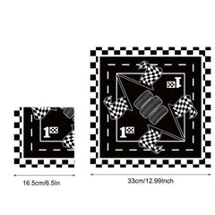 20pcs Racing Cars Theme Party Tableware Set Disposable Trays Tissues Tablecloth