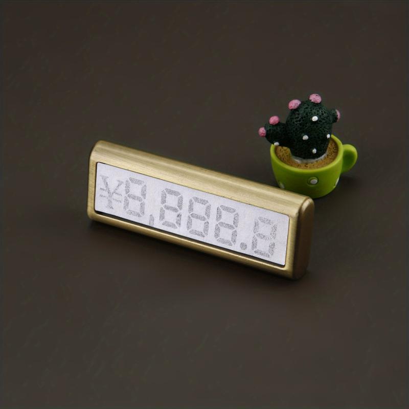 Metal Base Jewelry Number Cube Tags Pop Pricing Sign Display Stand