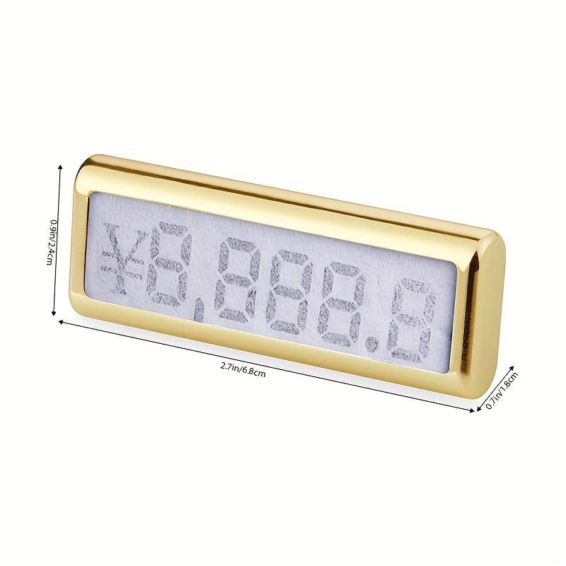 Metal Base Jewelry Number Cube Tags Pop Pricing Sign Display Stand