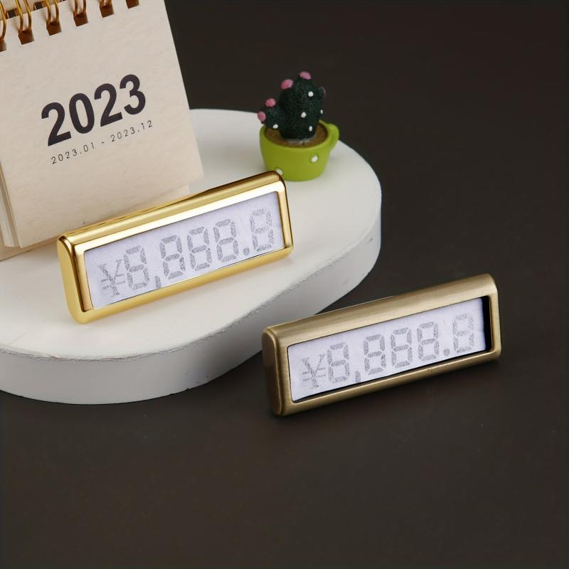 Metal Base Jewelry Number Cube Tags Pop Pricing Sign Display Stand