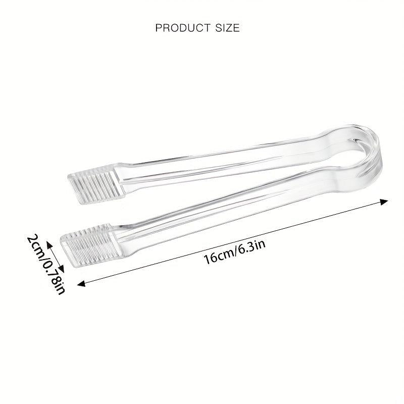 10Pcs Ice Cube Tongs Buffet Serving Sturdy Plastic Kitchen Cooking Tongs