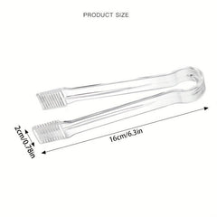 10Pcs Ice Cube Tongs Buffet Serving Sturdy Plastic Kitchen Cooking Tongs
