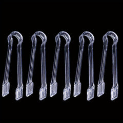 10Pcs Ice Cube Tongs Buffet Serving Sturdy Plastic Kitchen Cooking Tongs