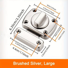 Home Security Door Lock Rotate Bolt Latch Gate Latches Door Slide Lock