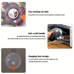 Microwave Oven Splash-proof Cover Hanging Holes