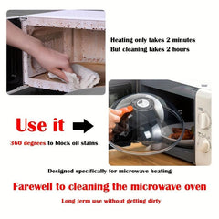Microwave Oven Splash-proof Cover Hanging Holes