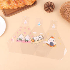50pcs Triangle Onigiri Wrappers Easy Tear Sushi Packaging Bag
