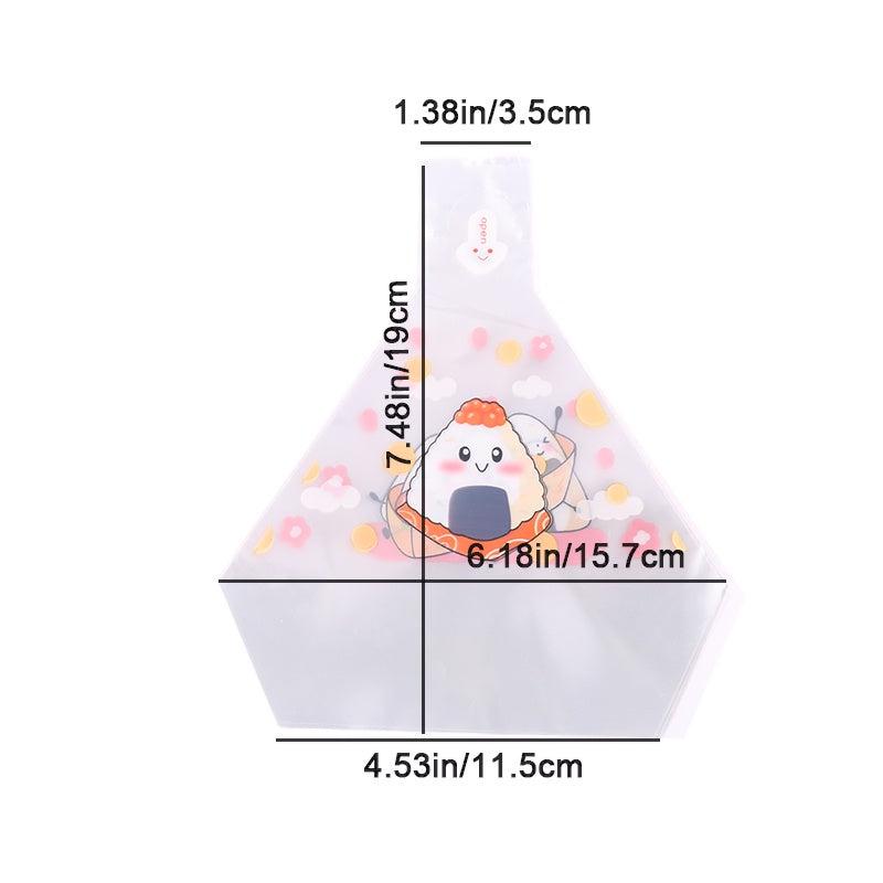 50pcs Triangle Onigiri Wrappers Easy Tear Sushi Packaging Bag
