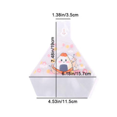 50pcs Triangle Onigiri Wrappers Easy Tear Sushi Packaging Bag