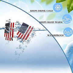 4pcs American Flag Reusable Coffee Cup Sleeves Insulated Cup Cover
