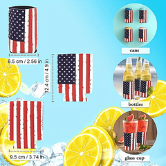 4pcs American Flag Reusable Coffee Cup Sleeves Insulated Cup Cover