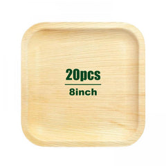 Compostable Square Palm Leaf Plate Set - Eco Friendly Bamboo Plates