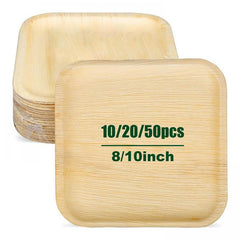 Compostable Square Palm Leaf Plate Set - Eco Friendly Bamboo Plates