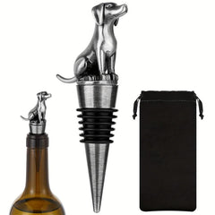 Metal Labrador Retriever Wine Stopper for Men