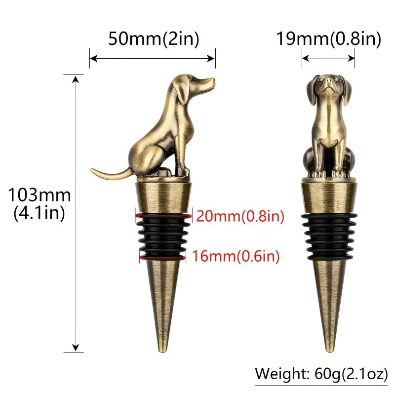 Metal Labrador Retriever Wine Stopper for Men
