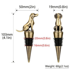 Metal Labrador Retriever Wine Stopper for Men