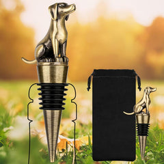 Metal Labrador Retriever Wine Stopper for Men