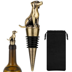 Metal Labrador Retriever Wine Stopper for Men