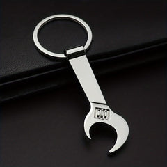 Portable Keychain Bottle Opener Wrench Shape Metal Material