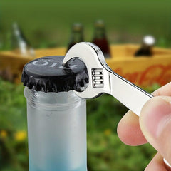 Portable Keychain Bottle Opener Wrench Shape Metal Material